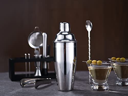 LUCKYGOOBO Cocktail Shaker Set,14 Piece Bartender Kit 24 oz Martini Shaker Cocktail Mixing 18/8 Grade Stainless Steel Mart...