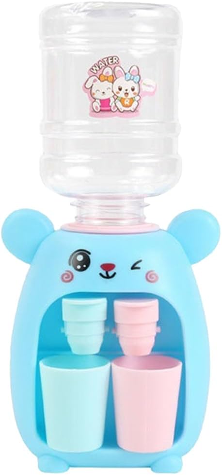 Kids Water Dispenser Toy Mini Water Machine Toy Children Lovely Water Dispenser Drink Water Machine Toy for Kids (Blue)