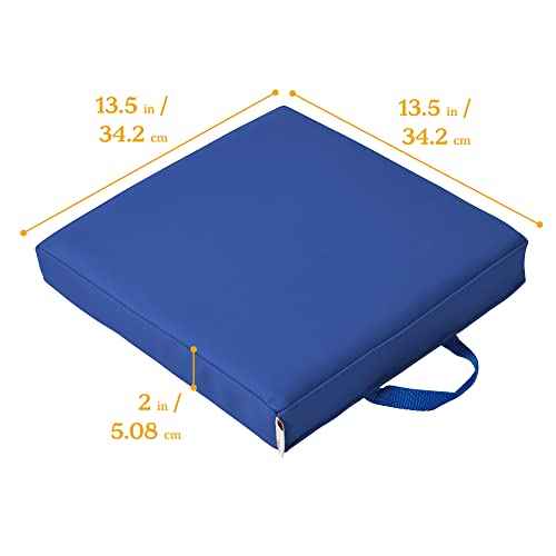 ECR4Kids SoftZone Floor Cushions, Square, Flexible Seating, Assorted, 6-Piece
