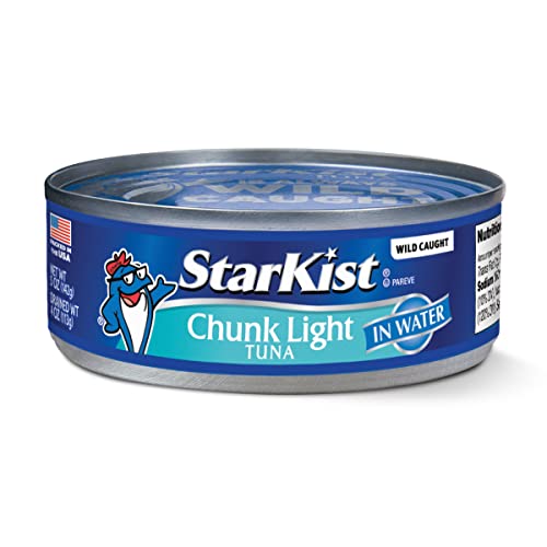 StarKist Chunk Light Tuna in Water, 5 oz (8 Pack) Canned Tuna Fish, Wild Caught, Gluten Free, Ready to Eat, Perfect for Sa...