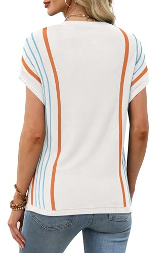 XIEERDUO Short Sleeve Sweater for Women Summer Lightweight Boho Tops Clothes Beach Vacation Outfits 2026