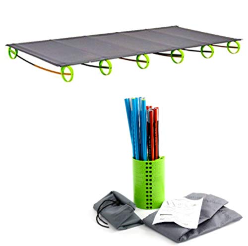 Aluminium Ultralight Folding Bed Portable Alloy Cots Camping Tent Bed Outdoor US