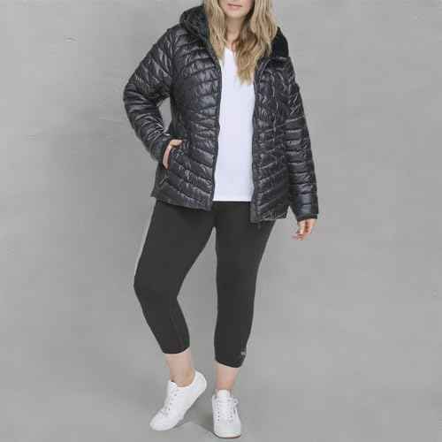 Calvin Klein Women's Performance Outerwear,Metallic Black,1X