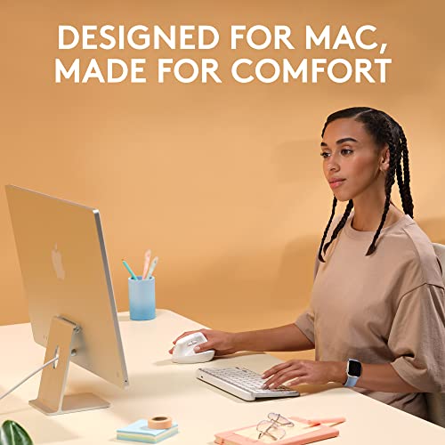 Logitech Lift for Mac Wireless Vertical Ergonomic Mouse, Bluetooth, Quiet Clicks, Silent Smartwheel, 4 Customizable Button...