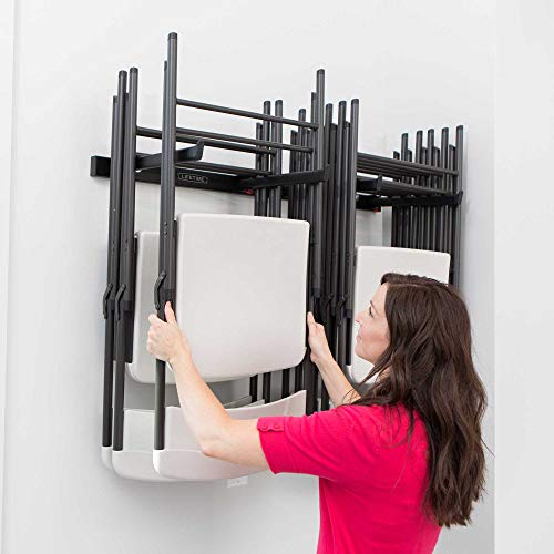 LIFETIME 80719 Wall Mounted Chair Rack Black
