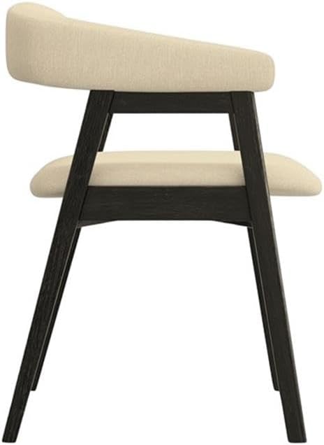 Cove Curved Back Upholstered Chairs, Vintage Black (Set of 2)