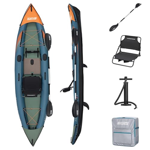Hydro-Force Angler Elite X1 Inflatable 1-Person Fishing Kayak Set 12'6"