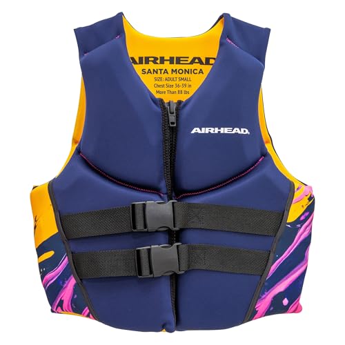 Airhead Santa Monica Life Vest Multiple Sizes - Swim Vests for Adults, Children & Youth - Kwik Dry Neolite Fabric - USCG A...