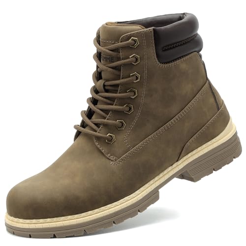 ANJOUFEMME Winter Hiking Boots Men Waterproof, Warm Work Trekking Shoes for Men