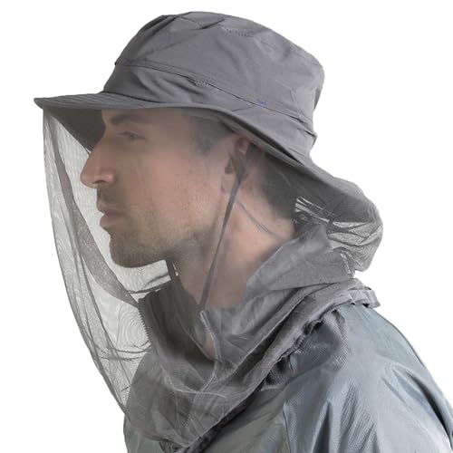 Peicees 2Pcs Head Net Hats for Men Women Adventure Fishing Hat Safari Hat for Hunting Camping Hiking, Army Green and Dark ...