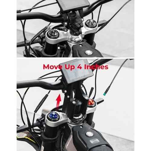 KEMIMOTO Direct Mount Riser Stem Raised 4¡° Compatible with Surron Light Bee X160 X260 Talaria Sting Talaria XXX CNC Aluminium Handle Bar Riser for Electric Dirt Bike 31.8mm Bar Clamp E-Bike