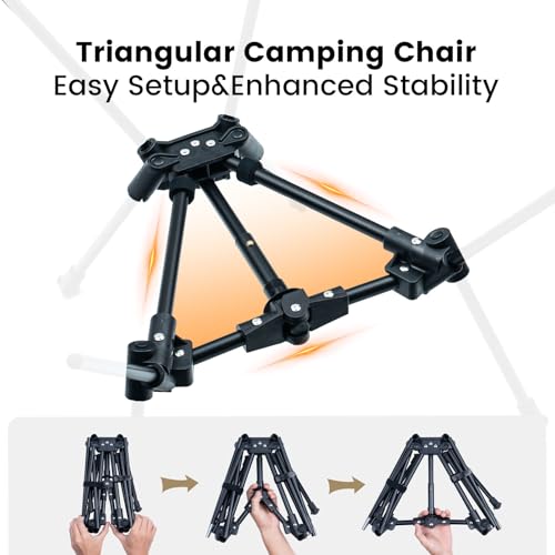 ONETIGRIS 2 Pack Tigerblade Camping Chair, Lightweight Folding Backpacking Hiking, Compact Portable 330 lbs Capacity
