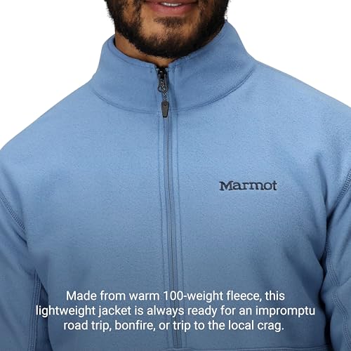 Marmot Men's Rocklin 1/2 Zip Jacket - Classic, Warm, Lightweight 100-Weight Fleece Layer
