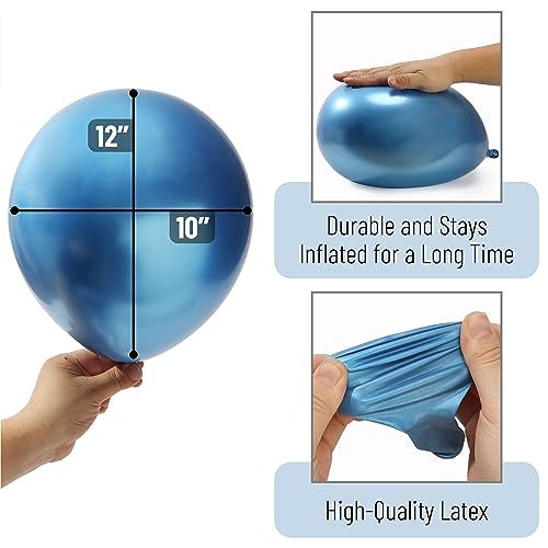 Mr. Pen- Metallic Balloons, 12 Inch, 54 Pack, 9 Colors, Balloons for Birthday Party