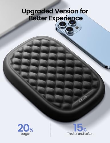 【Upgraded Larger and Thicker】Vaydeer Elbow Rest Pad 1pc, Desk Wrist Rest Memory Foam Armrest, Ergonomic Mouse Cushion Supp...