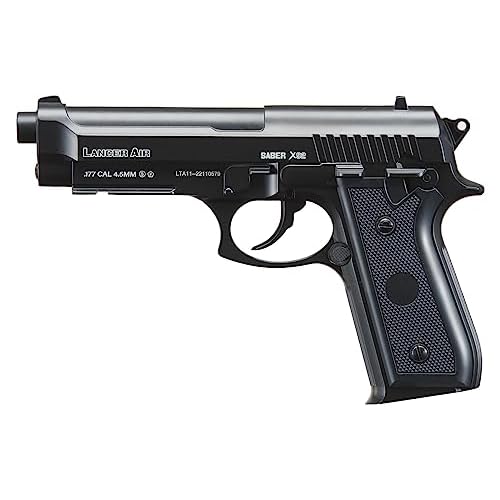 Lancer Tactical Air Pistol Saber Bereta X92 Full Steel CO2 Airgun Pistol-480 FPS (100 Rounds Metal BB Included)