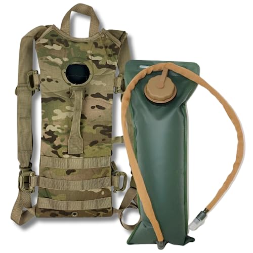 Genuine US Military GI (100 Oz.) MOLLE Hydration Carrier with Imported 3L/100 Oz. Bladder