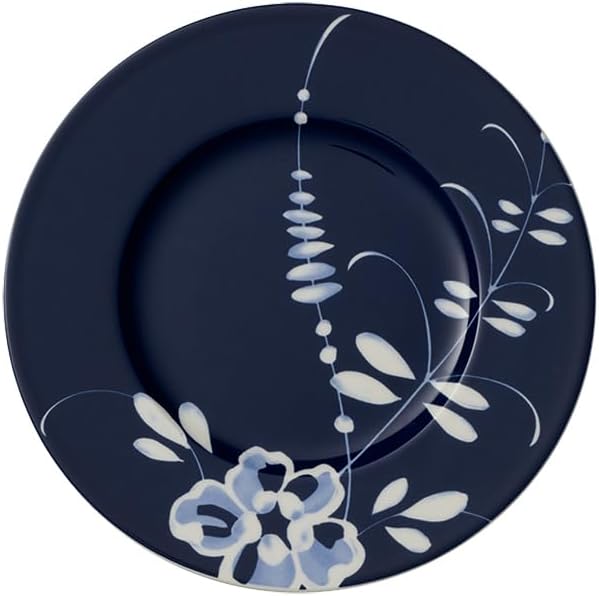 Villeroy & Boch Old Luxembourg Brindille Salad Plate : Blue, 8.75 in, Premium Porcelain, White/Blue
