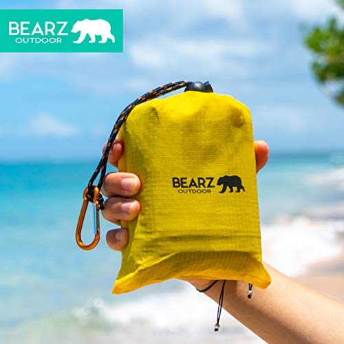 BEARZ Outdoor Pocket Blanket - Beach Blanket Waterproof Sandproof, Picnic Blankets Waterproof Foldable, Lightweight & Comp...