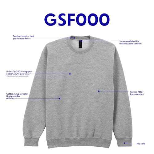 Gildan Adult Softstyle Crewneck Sweatshirt, Style GSF000