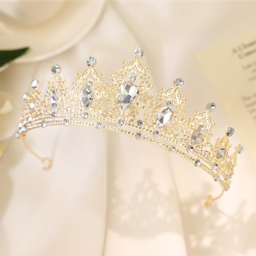 Princess Tiara and Crown for Women Wedding Tiaras for Bridal girls Tiaras and Crystal Crowns Rhinestone Headband Metal Hai...