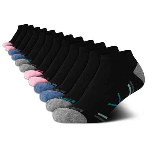 Nautica Womens No Show Socks - 12 Pack Cushioned Moisture Wicking Low Cut Womens Ankle Sock - Breathable Athletic Women Socks