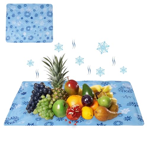 2 Pcs Large Reusable Freezable Ice Mat for Keeping Food Trays, Cheese Boards, Veggie Plates Fresh and Cold, Charcuterie Ch...