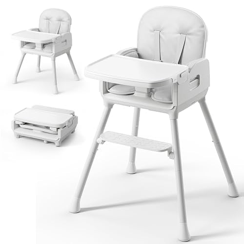 Obee Odee 3-in-1 Portable Baby High Chair for Babies and Toddlers, Convertible Easy Clean Infant Foldable Highchair with A...