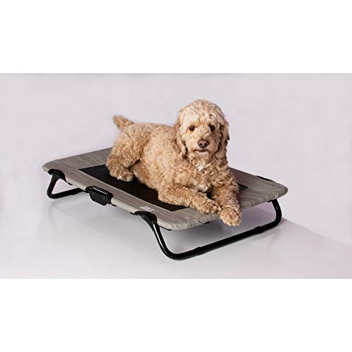Pet Gear Lifestyle Pet Cot Elevated Bed, No Assembly Required, Premium Tear Resistant Cooling Mesh, Indoor & Outdoor, Ligh...