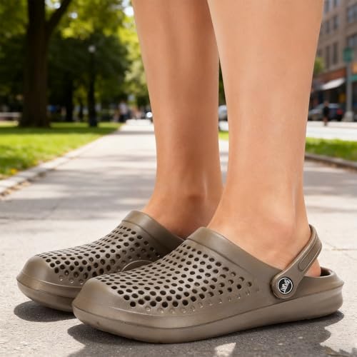 Perforated Slip-On Shoes, Comfortable Clogs for Outdoor and Water Activities, Lightweight and Breathability Casual Sandals
