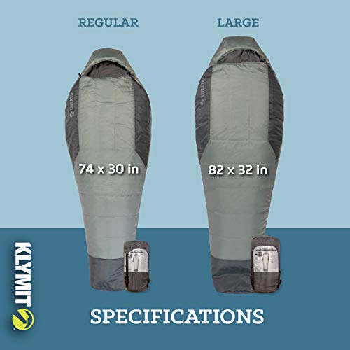 Klymit Sleeping-Bags KLYMIT Wild Aspen Lightweight Mummy Sleeping Bag, Best Gear for Cold Weather Camping, Hiking, Backpac...