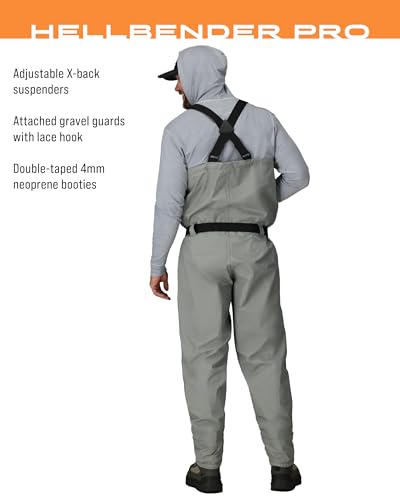 FROGG TOGGS Men's Hellbender Pro Waterproof Stockingfoot Fishing Chest Wader for Fishing