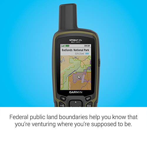 Garmin GPSMAP 65s, Button-Operated Handheld with Altimeter and Compass, Expanded Satellite Support and Multi-Band Technolo...