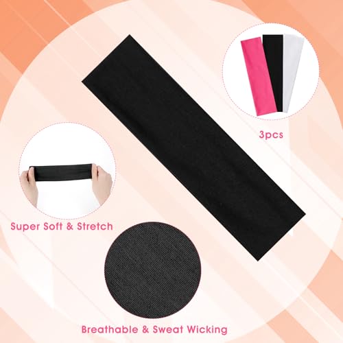 Piriuuo 3 Pcs Stretchy Headbands for Women, Non Slip Women Headbands Elastic Hair Bands for Women'S Hair Soft Cotton Cloth...