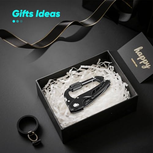 Multitool Carabiner Knife, Pocket Knife for Men with Bottle Opener, Window Breaker and Screwdriver, Tactical Survival EDC ...
