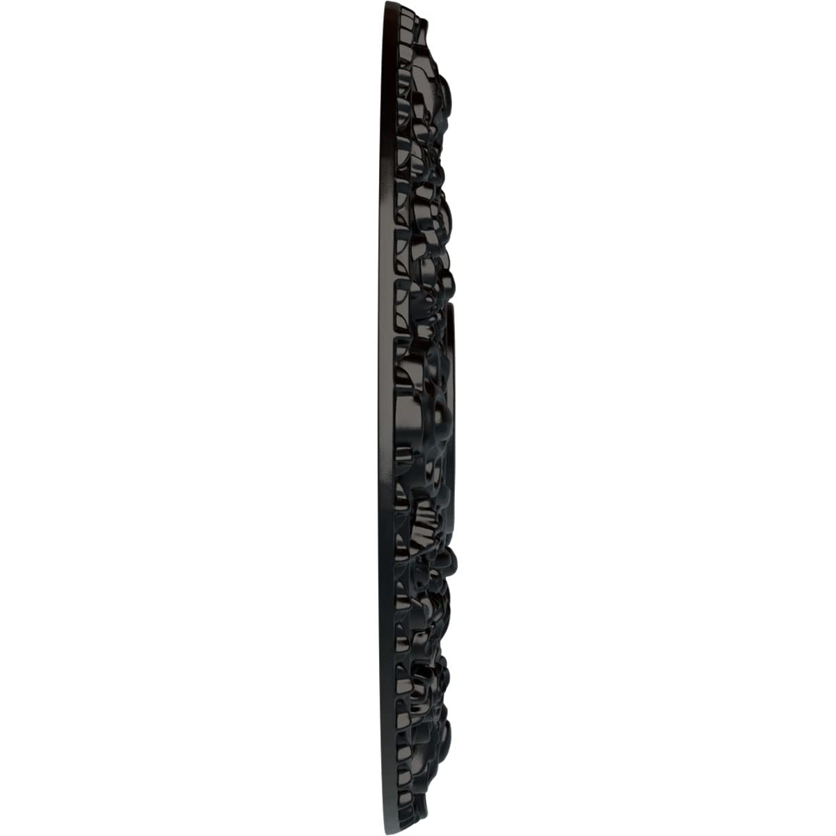 Ekena Millwork Cm18Roblf Rose Ceiling Medallion, 18 Od X 3 1/2 Id X 1 1/2 P, Jet Black