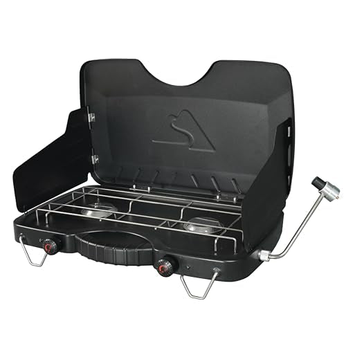 HaiYus Burner Propane Gas Camping Stove, GCT2208W, Black, kaokao1