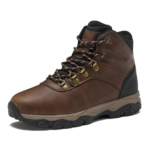 HI-TEC Aspen Mid Waterproof Men's Hiking Boots - Black or Brown, Medium or Wide Lightweight Outdoor Trekking Shoes