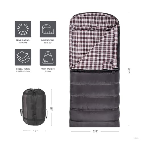 Teton Celsius XXL Sleeping Bag, Cold Weather Sleeping Bags for Adults and Kids, Camping Made Easy and Warm. Compression Sa...