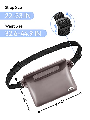 HEETA Waterproof Fanny Pack, Waterproof Pouch Dry Bag 2/3/4 Pack for Phone Passport Purse, Adjustable Waist Strap for Swim...