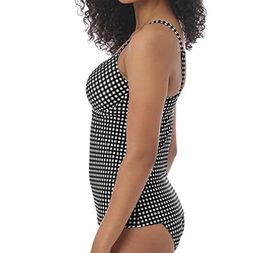 Freya Womens Check in Uw Plunge Tankini Top