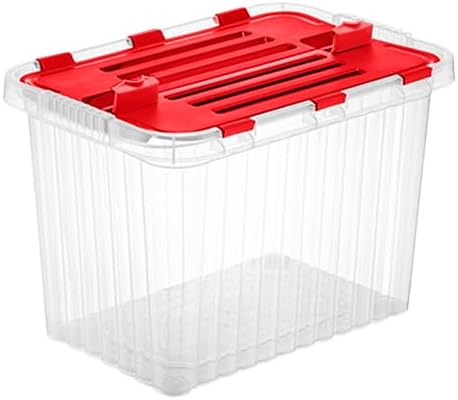 Superio Clear Storage Box with Lid, Plastic Container Bins for Organizing, Stackable Crates, BPA Free, Non Toxic, Odor Free, Organizers for Home, Office, and Dorm (17 Quart)
