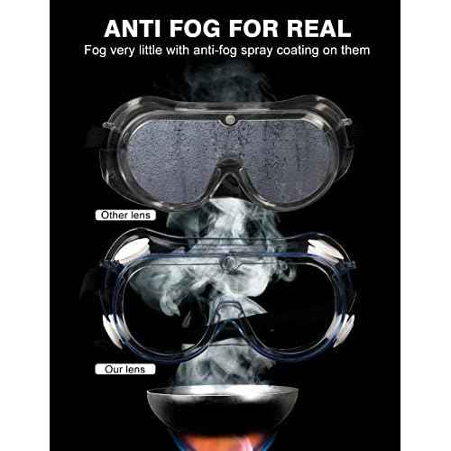 MELASA Safety Goggles ANSI Z87.1, Anti-Fog Protective Lab Goggles, Eye Protection Goggles