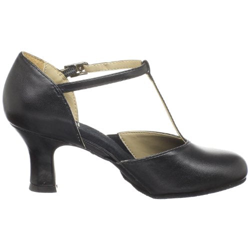 Bloch Women's Splitflex T-Strap Character Shoe, Versatile Shoe, Cushioned Insole, Suede Forefoot Outsole, Short Shank with an Elastic Panel, Comfortable, High Durability, Superior Fit