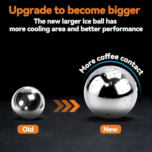 Upgrade 2 Pack Espresso Frozen Ball for Espresso Coffee, Stainless Steel Espresso Chilling Ball Espresso Cooler Espresso M...