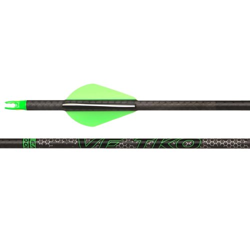 Victory Archery VF TKO 0.245" Standard Diameter Hunting Arrow (Spine: 300, 6 Pack Fletched, Straightness ± 0.003 - Gamer - Green)