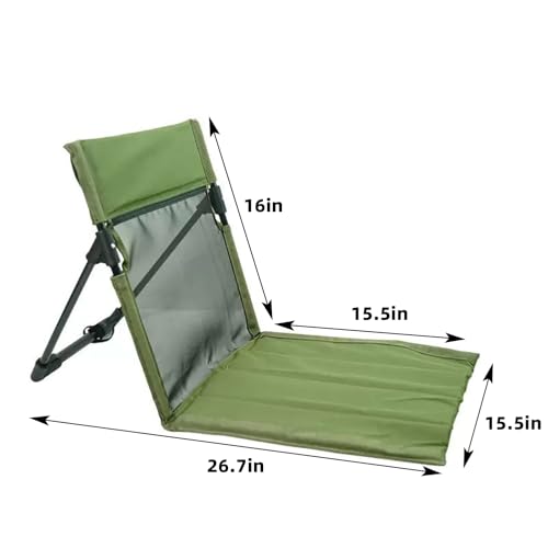 Nyeullcy Breathable Mesh Back Folding backrest,Ultralight Aluminum Alloy Camp Seat with Ventilated Backrest, Portable Outd...