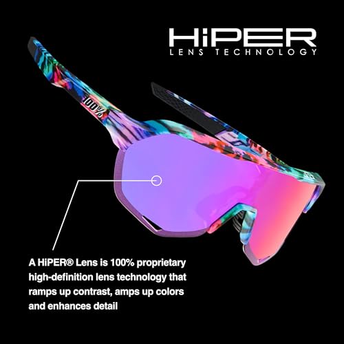 100% S2 Sport Performance Cycling Sunglasses (Polished Translucent Mint - HiPER Silver Mirror Lens)