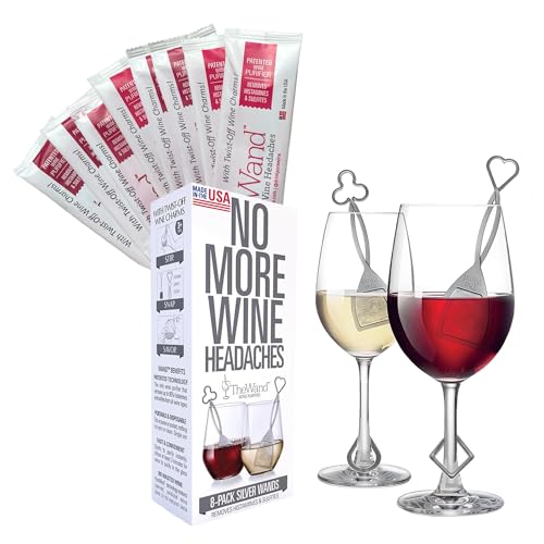 PureWine The Wand Wine Purifier - Red & White Wine Filters for Histamines & Sulfites, Sulfite Remover Sticks, Helps Allerg...