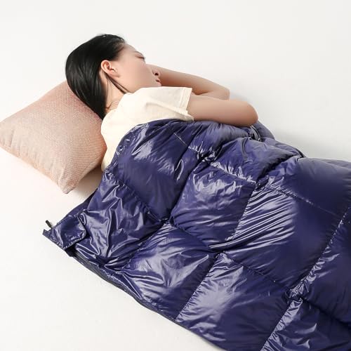 ShinHye Ultralight Adult Sleeping Bag 500g Premium Duck Down - Waterproof & Compressible 3-Season Camping/Backpacking 40-5...